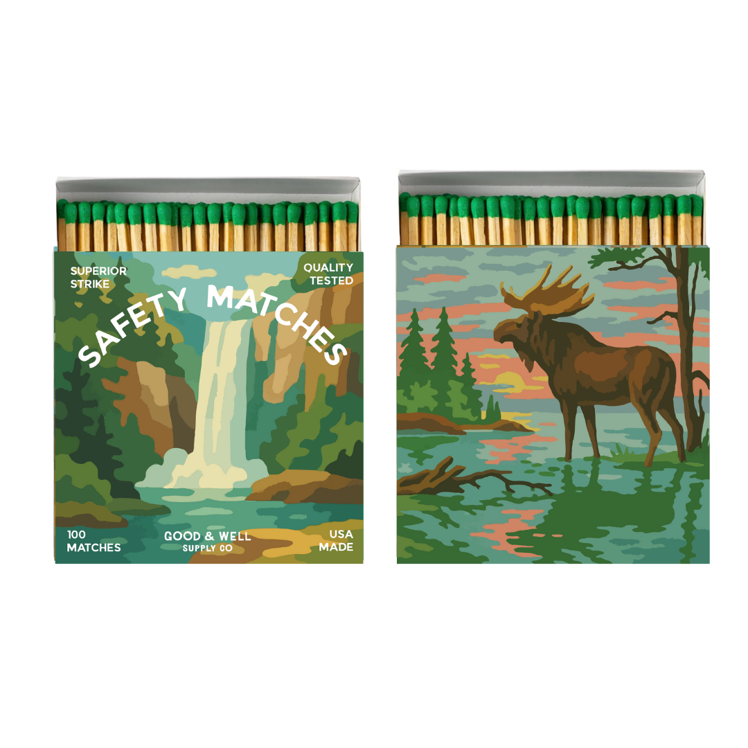 Waterfall &amp; Moose Square Matchbox