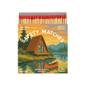 A-Frame Cabin &amp; Bear Square Matchbox