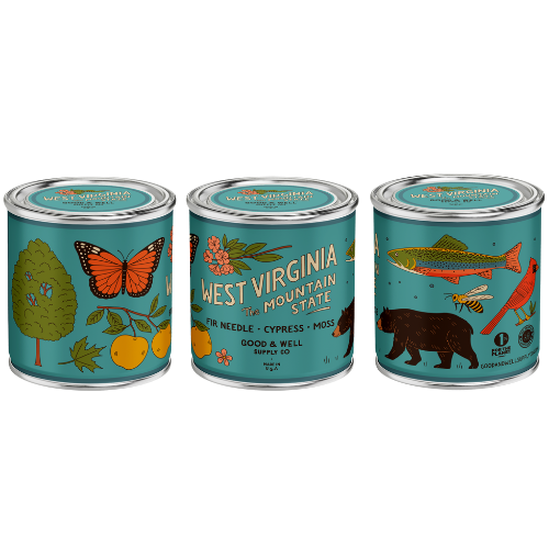 West Virginia State Candle