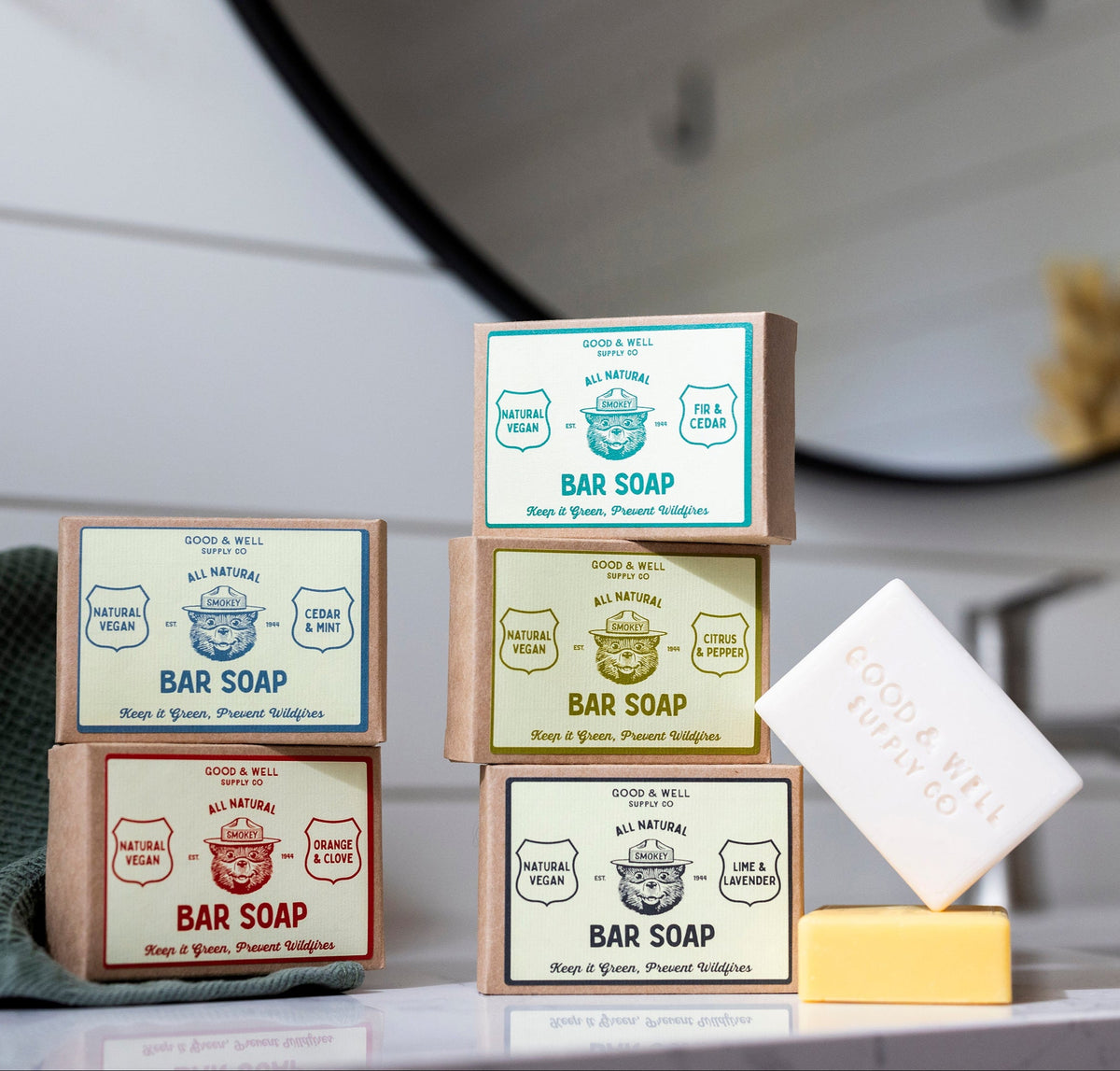 Lime &amp; Lavender Smokey Bear Bar Soap